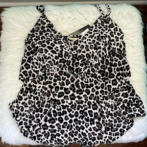 ✨ Aqua Green White/Black/Gray Animal Print Bathing Suit Top